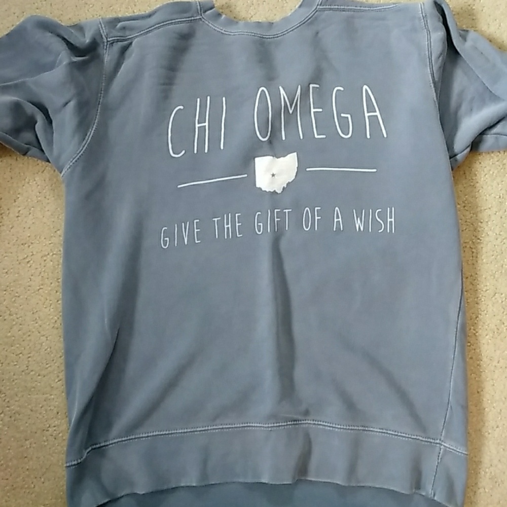 Chi omega comfort colors sweatshirt size S
